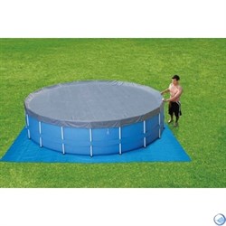 Каркасный бассейн / 488х132см / Summer Waves P20-1652-S +песочный фильт насос, лестница, тент, подстилка, набор для чистки DELUXE, скиммер - фото 102229