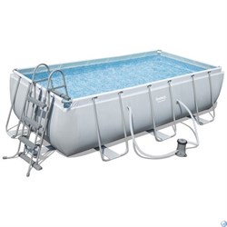 Каркасный бассейн BestWay 56441 + фильтр-насос, лестница (404х201х100) - фото 102814