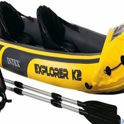 Лодка / байдарка надувная  двухместная  Intex 68307 EXPLORER K2  + насос и весла - фото 103177