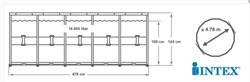 Каркасный бассейн Sequoia Spirit / Graphite Gray Panel Intex 26384 + песочн.фил, лестница, тент, подстилка (478х124) - фото 105527
