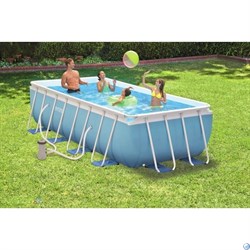 Intex 26788 / Прямоугольный каркасный бассейн Prism Frame / 400х200х100см / + фильтр-насос, лестница - фото 105996