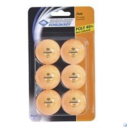 Мячики для н/тенниса DONIC JADE 40+, 6 штук, оранжевый 618378 - фото 109685