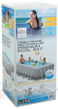 Intex 26790 / Бассейн каркасный Prism Frame / 400х200х122см + фильтр-насос, лестница - фото 111744