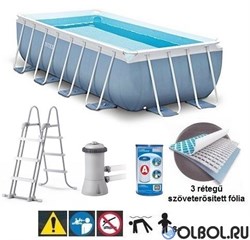 Intex 26790 / Бассейн каркасный Prism Frame / 400х200х122см + фильтр-насос, лестница - фото 111747