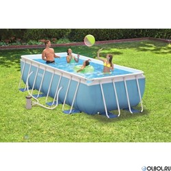 Intex 26790 / Бассейн каркасный Prism Frame / 400х200х122см + фильтр-насос, лестница - фото 111748