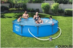 Бассейн каркасный  Steel Pro MAX Bestway 56416 + фильт насос (366х76см) - фото 111798