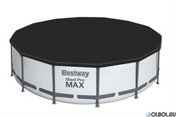 Каркасный бассейн Steel Pro Max Bestway 5612X + насос-фильтр, лестница, тент (427х122) - фото 111921