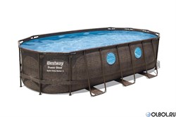 Bestway 56714 / Каркасный бассейн Power Steel  + фил.-насос, лестн, тент / 427х250х100 см - фото 112210