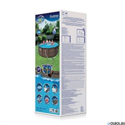 Каркасный бассейн на опорах Ротанг Deluxe Set Bestway 56709 + фильтр-насос, лестница (366х100см) - фото 112481