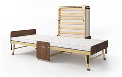 Раскладушка деревянная 200x90 см, на ламелях, нагрузка  150 кг, Основа сна MAX / цвет ВЕНГЕ - фото 114842
