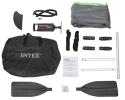 Надувная лодка / байдарка Intex 68305 Challenger k1 +насос,  весла - фото 116024
