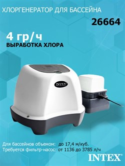 Хлоргенератор Intex 26664  (4 гр/ч) для бассейна - фото 121710