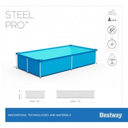 Каркасный бассейн Bestway 56401 221x150x43 см - фото 122303