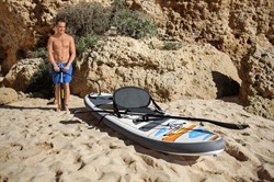 Сапборд / Доска надувная White Cap Bestway 65341 + весло, руч.насос (305x84x12см) - фото 122610