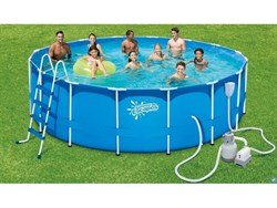 Каркасный бассейн / 488х132см / Summer Waves P20-1652-S +песочный фильт насос, лестница, тент, подстилка, набор для чистки DELUXE, скиммер - фото 122641