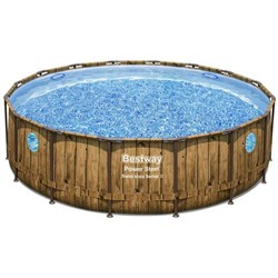 Каркасный бассейн Bestway 56725 с фильтр-насосом, лестницей и тентом, (488х122) - фото 125451
