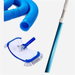 Донный пылесос Chemoform для бассейна круг 5.5м / щётка, штанга, шланг (7.6м) 2550 - фото 125936