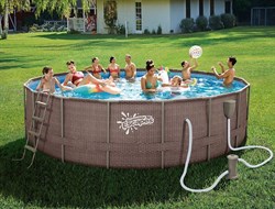 Каркасный бассейн / 488х132см / Summer Waves P20-1652-S +песочный фильт насос, лестница, тент, подстилка, набор для чистки DELUXE, скиммер - фото 128252