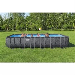 Bestway 561KJ / Каркасный прямоугольный бассейн - "APX" 365  /956x488x132см / + песч.фил-нас, лестн, тент, полисферы - копия - фото 129646