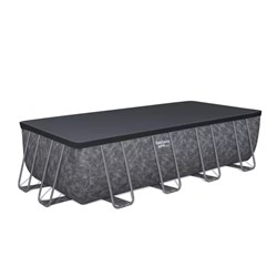 Bestway 561KJ / Каркасный прямоугольный бассейн - "APX" 365  /956x488x132см / + песч.фил-нас, лестн, тент, полисферы - копия - фото 129652
