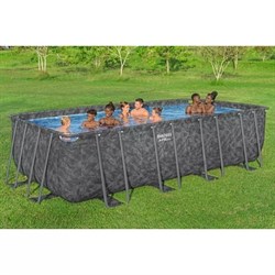 Bestway 561KJ / Каркасный прямоугольный бассейн - "APX" 365  /956x488x132см / + песч.фил-нас, лестн, тент, полисферы - копия - фото 129656