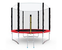 Батут с сеткой DFC PELPO 8ft / 244 см / с лестницей, RED - GBT-8R - фото 129886