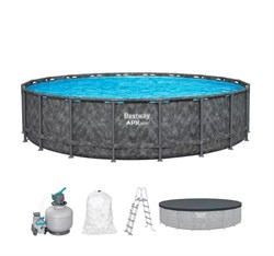Bestway 561KE / Каркасный бассейн "APX 365" /610х132см/ + песочный фильтр-насос, лестница, тент, полисферы - фото 130020