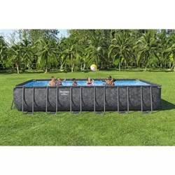 Bestway 561KG / Каркасный прямоугольный бассейн - "APX" 365  /732х366х132см / + песч.фил-нас, лестн, тент, полисферы - фото 130165