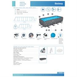 Bestway 561KA / Каркасный прямоугольный бассейн - "APX" 365  /549х274х132см/ + песч.фил-нас, лестн, тент, полисферы - фото 130218