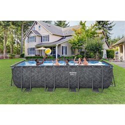 Bestway 561KA / Каркасный прямоугольный бассейн - "APX" 365  /549х274х132см/ + песч.фил-нас, лестн, тент, полисферы - фото 130219