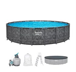 Bestway 561KC / Каркасный бассейн  "APX" 365 / 549х132см /+ песочный фильтр-насос, лестница, тент, полисферы - фото 130310