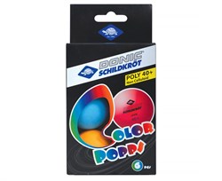 Мячики для н/тенниса DONIC COLOR POPPS 40+, 6 шт, (разноцветные) - 649015 - фото 130330