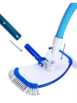 Донный пылесос Chemoform для овальных бассейнов  10 - 5.5 м / щётка, штанга, шланг (12м) 210550 - фото 130399