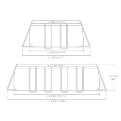 Intex 26790 / Бассейн каркасный Prism Frame / 400х200х122см + фильтр-насос, лестница - фото 130408