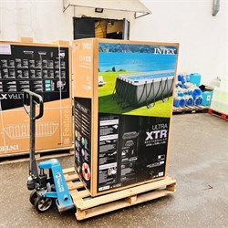 Intex 26364 / Каркасный бассейн / 732х366х132см / Ultra XTR Rectangular Frame+песочный фильр 7900 л/ч, лестница, тент, подстилка - фото 130497