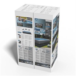 Intex 26364 / Каркасный бассейн / 732х366х132см / Ultra XTR Rectangular Frame+песочный фильр 7900 л/ч, лестница, тент, подстилка - фото 130503