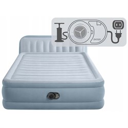 Надувная двуспальная кровать Intex 64450со спинкой, вст. насос 220v (152Х236Х86) - фото 130550