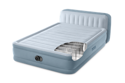 Надувная двуспальная кровать Intex 64450со спинкой, вст. насос 220v (152Х236Х86) - фото 130551