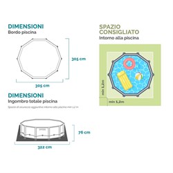 Intex 26700 / Каркасный бассейн Prism Frame / 305х76см - фото 130628