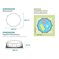 Intex 28210 / Каркасный бассейн Metal Frame / 366х76см - фото 130814