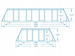 Прямоугольный каркасный бассейн Bestway 56466 + песч.фил.-насос, лестница, тент (549х274х122) - фото 130900