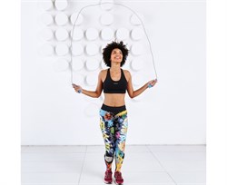 Спортивная скакалка DFC с подшипниками / 300 см / голубая TF-SR50B - фото 131992