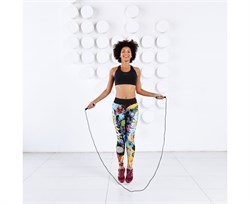 Спортивная скакалка DFC с подшипниками / 300 см / серая TF-SR50G - фото 132011