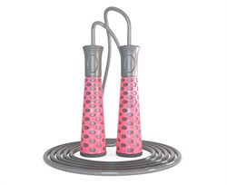 Спортивная скакалка DFC с подшипниками / 300 см / розовая TF-SR50P - фото 132014