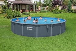 Bestway 561RP Бассейн со стальными стенками Hydrium 732x132см + песч.фил.-нас., тент, подст, лестн. скиммер, - фото 133566