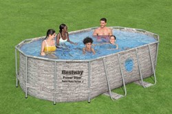 Bestway 56714 / Каркасный бассейн Power Steel  + фил.-насос, лестн, тент / 427х250х100 см - фото 133725