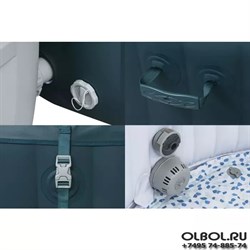Bestway 6001D /Надувная джакузи-СПА бассейн Miami EnergySense AirJet 6 Dark Blue / Ø 196x66 см - фото 134171