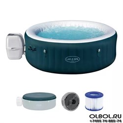 Bestway 6001D /Надувная джакузи-СПА бассейн Miami EnergySense AirJet 6 Dark Blue / Ø 196x66 см - фото 134173
