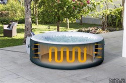 Bestway 6001D /Надувная джакузи-СПА бассейн Miami EnergySense AirJet 6 Dark Blue / Ø 196x66 см - фото 134186