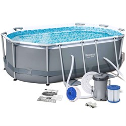 Bestway 5614A / Бассейн каркасный Power Steel / 305х200х84 см+ фильтр-насос - фото 135261